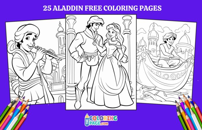 25 Aladdin Coloring Pages for kids
