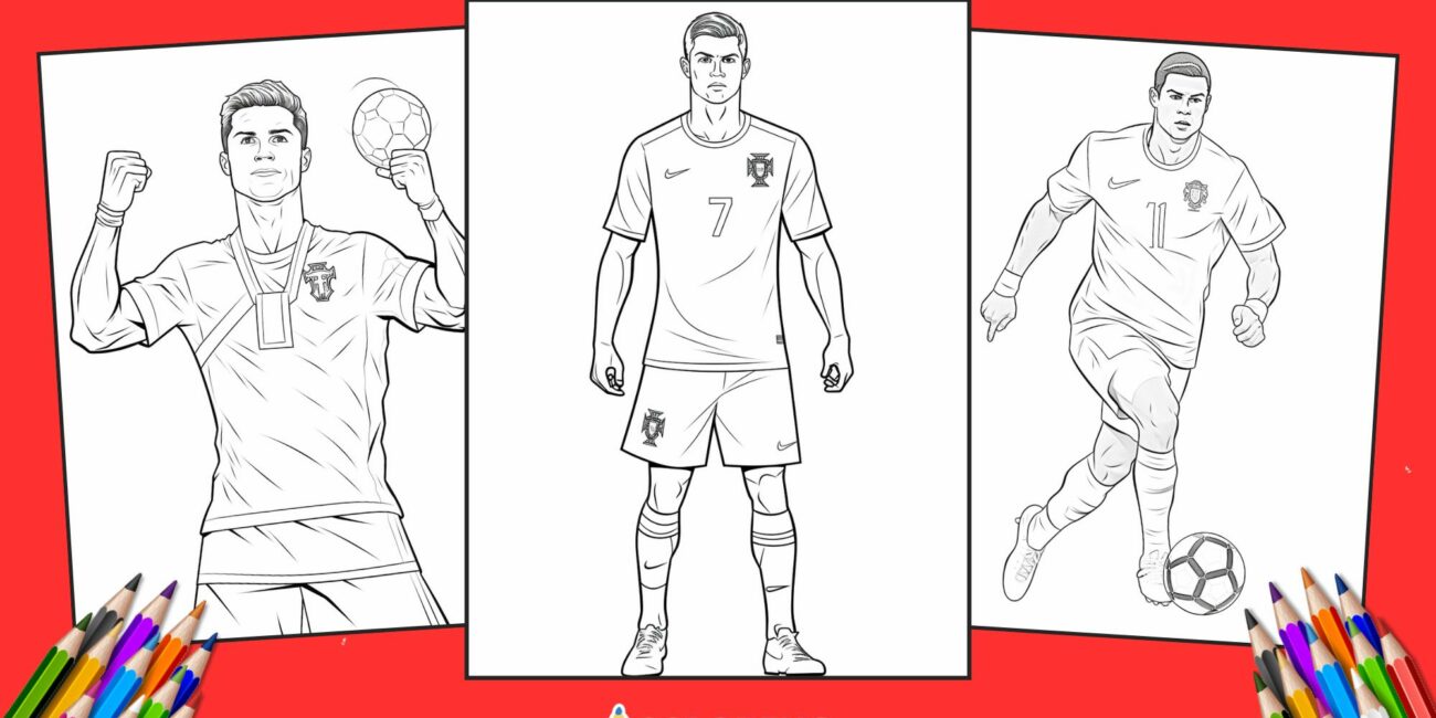 25 Cristiano Ronaldo Coloring Pages for kids