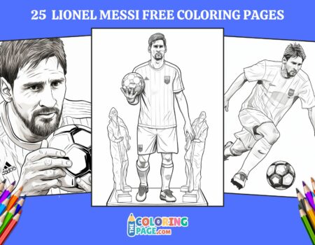 25 Lionel Messi Coloring Pages for kids