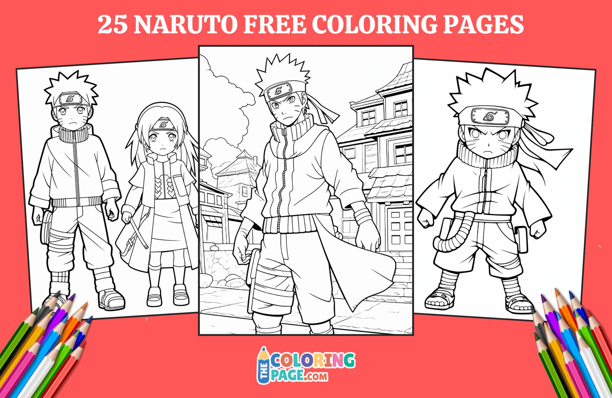 25 Naruto Coloring Pages for kids