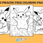 25 Pikachu Coloring Pages for kids