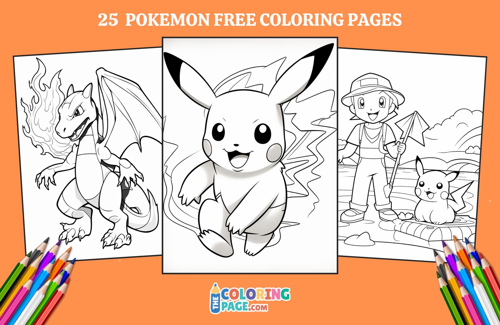 25 Pokemon Coloring Pages for kids