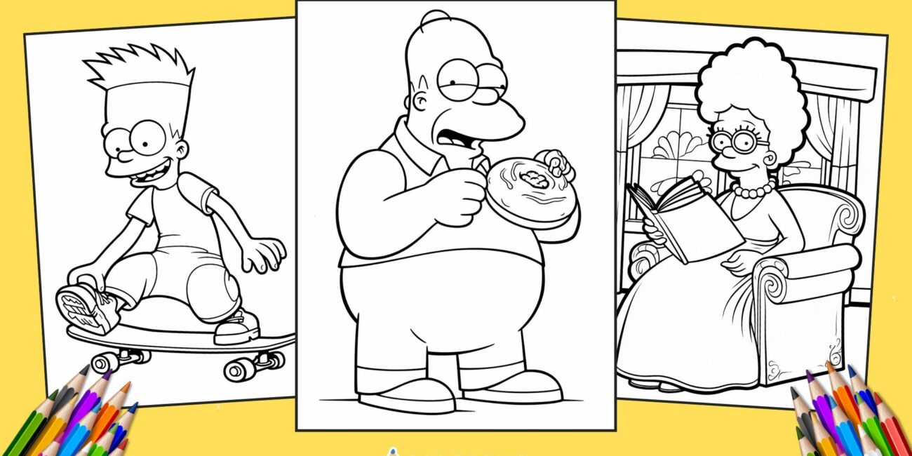 25 Simpsons Coloring Pages for kids