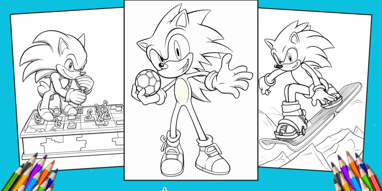 25 Sonic Coloring Pages for kids