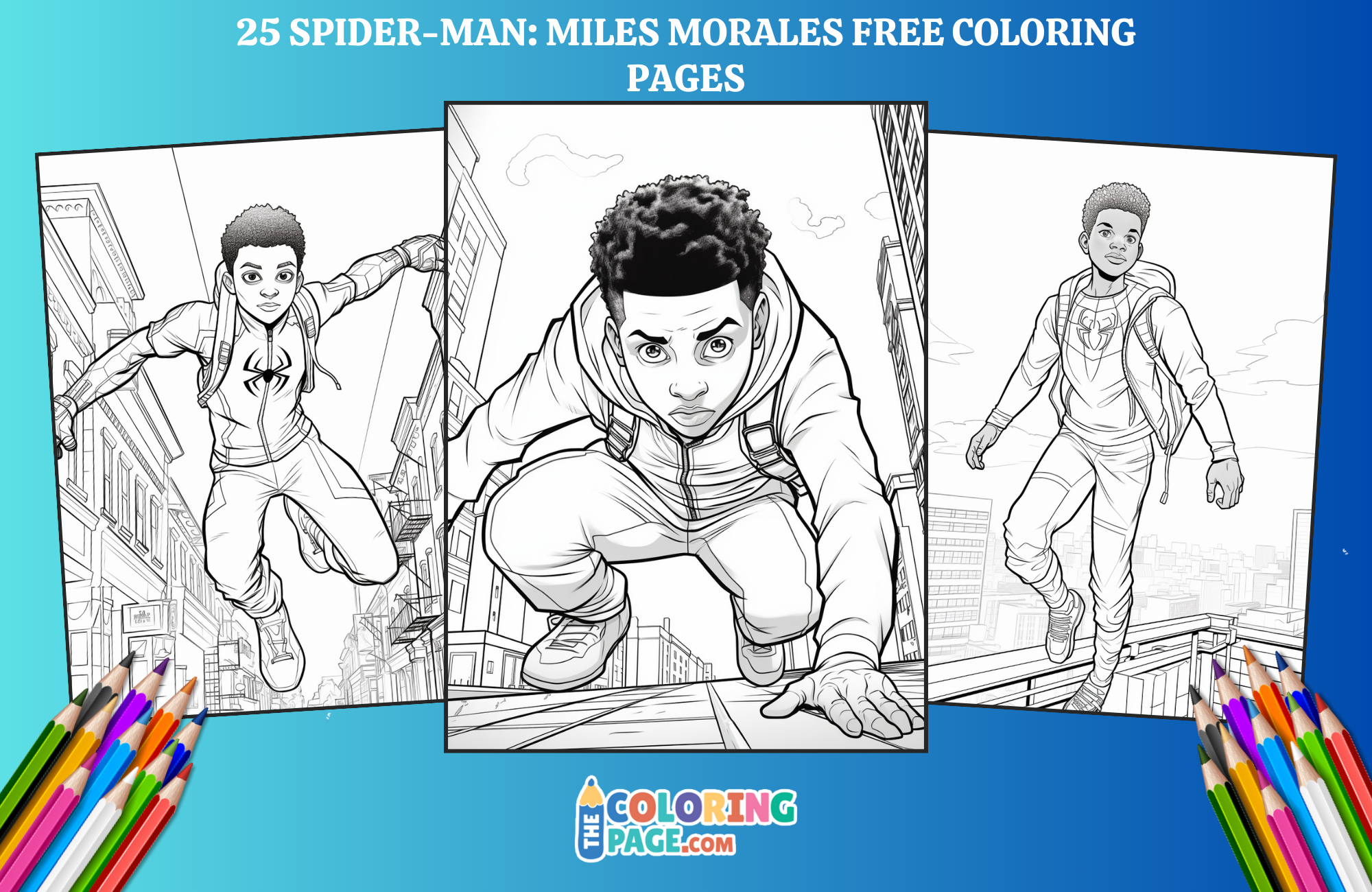 25 Spider-Man Miles Morales Coloring Pages for kids