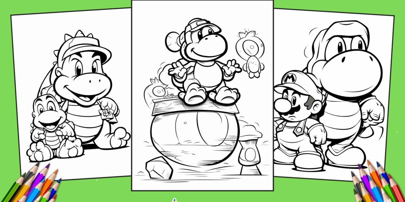 25 Yoshi Coloring Pages for kids