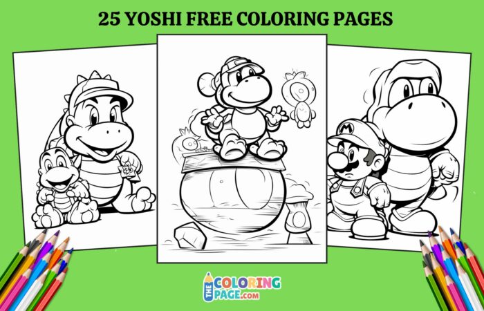 25 Yoshi Coloring Pages for kids
