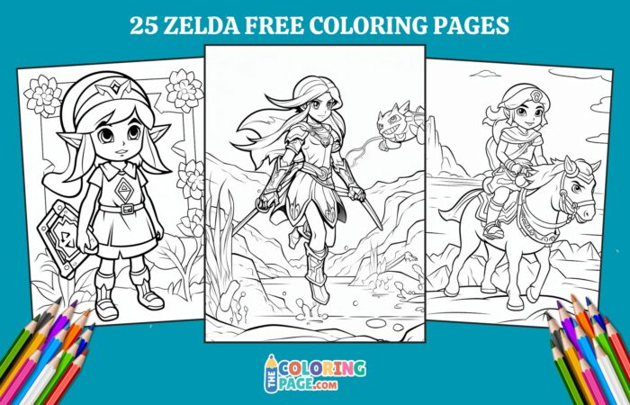 25 Zelda Coloring Pages for kids