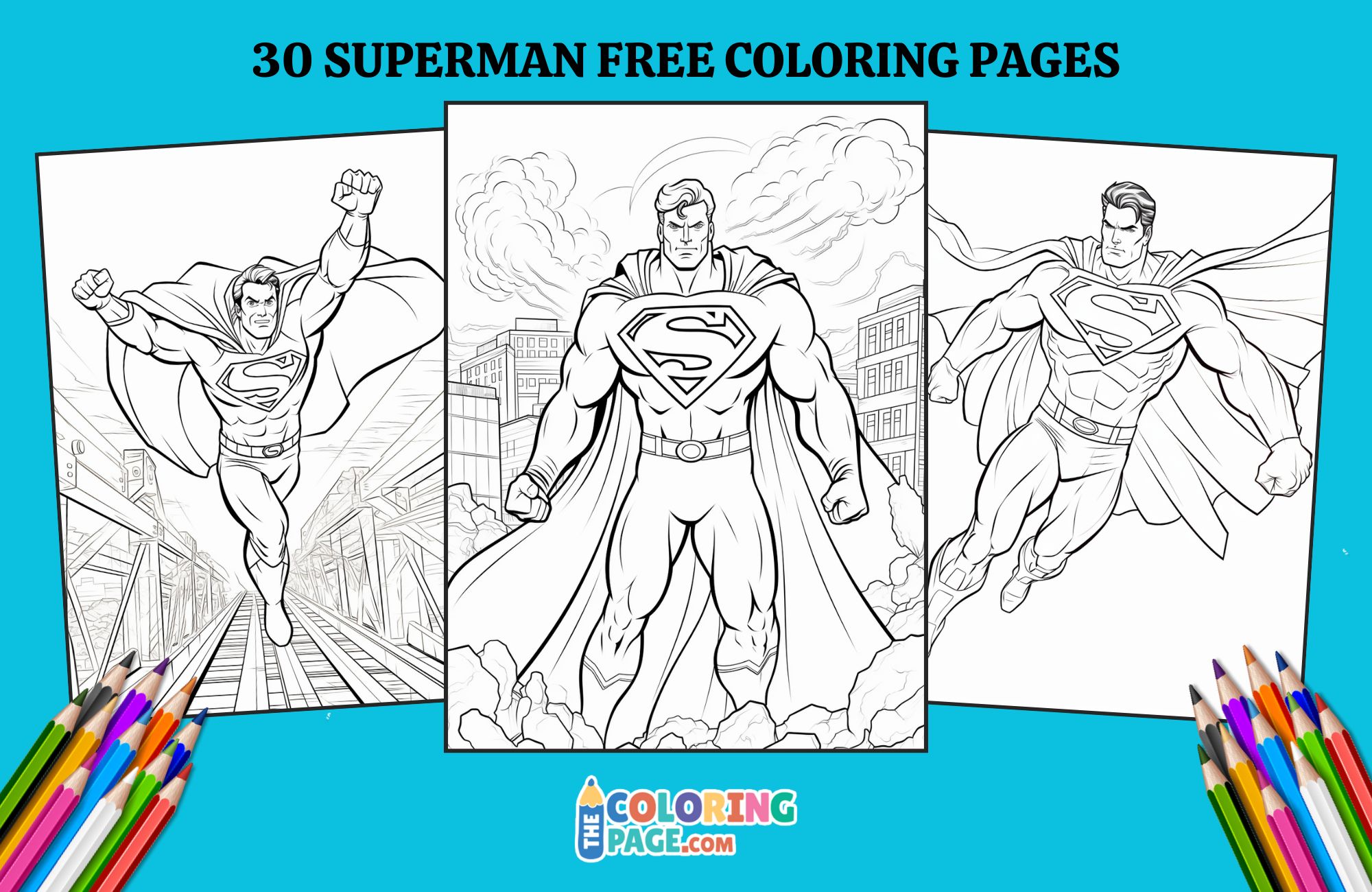 30 Superman Coloring Pages for kids