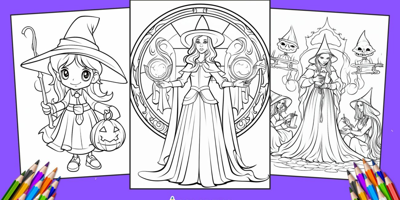30 Witches Coloring Pages for kids