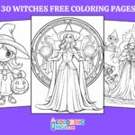 30 Witches Coloring Pages for kids