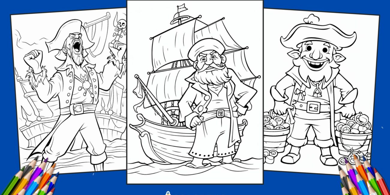 35 Pirate Coloring Pages for kids