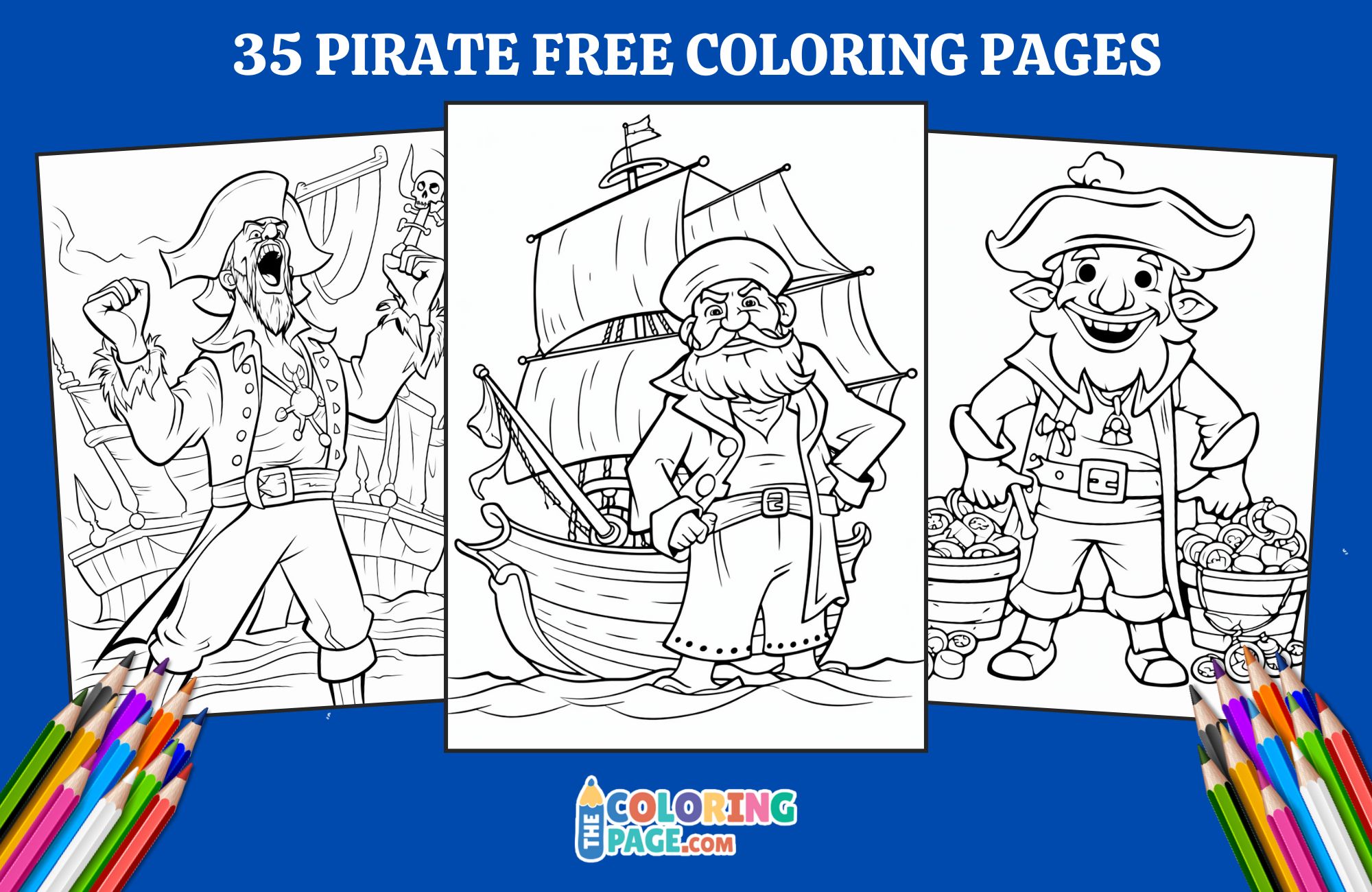 35 Pirate Coloring Pages for kids