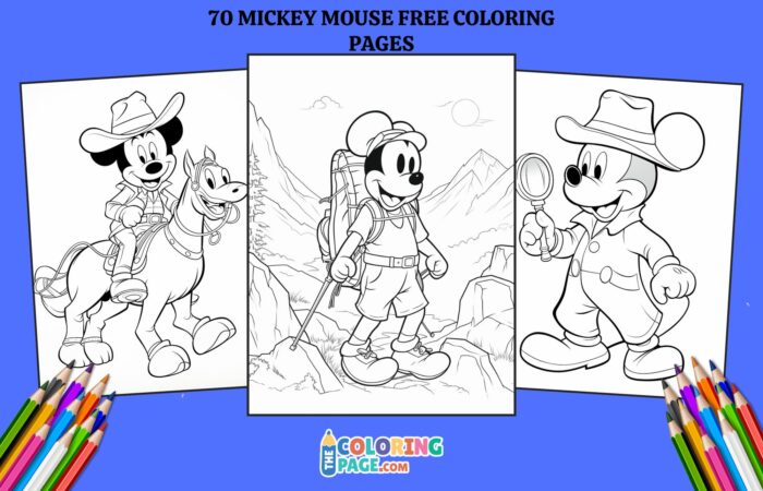 70 Mickey Mouse Coloring Pages for kids