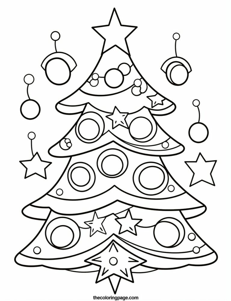 30 Free Christmas Tree Coloring Pages for kids - Free & Easy Download ...