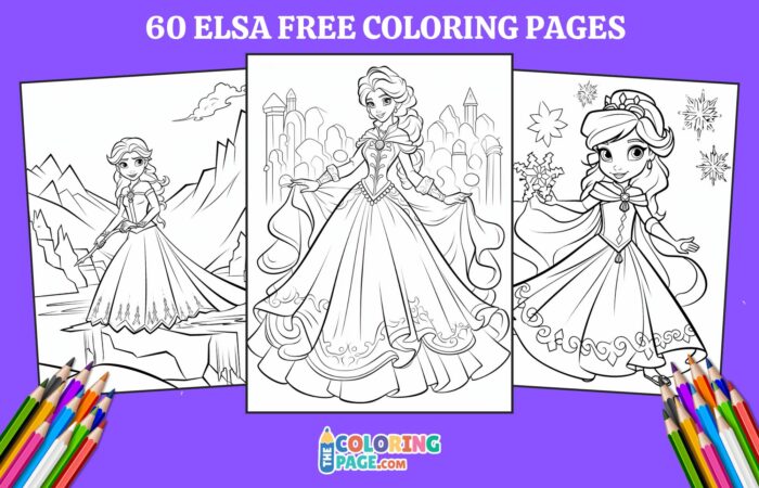 60 Elsa Coloring Pages for kids