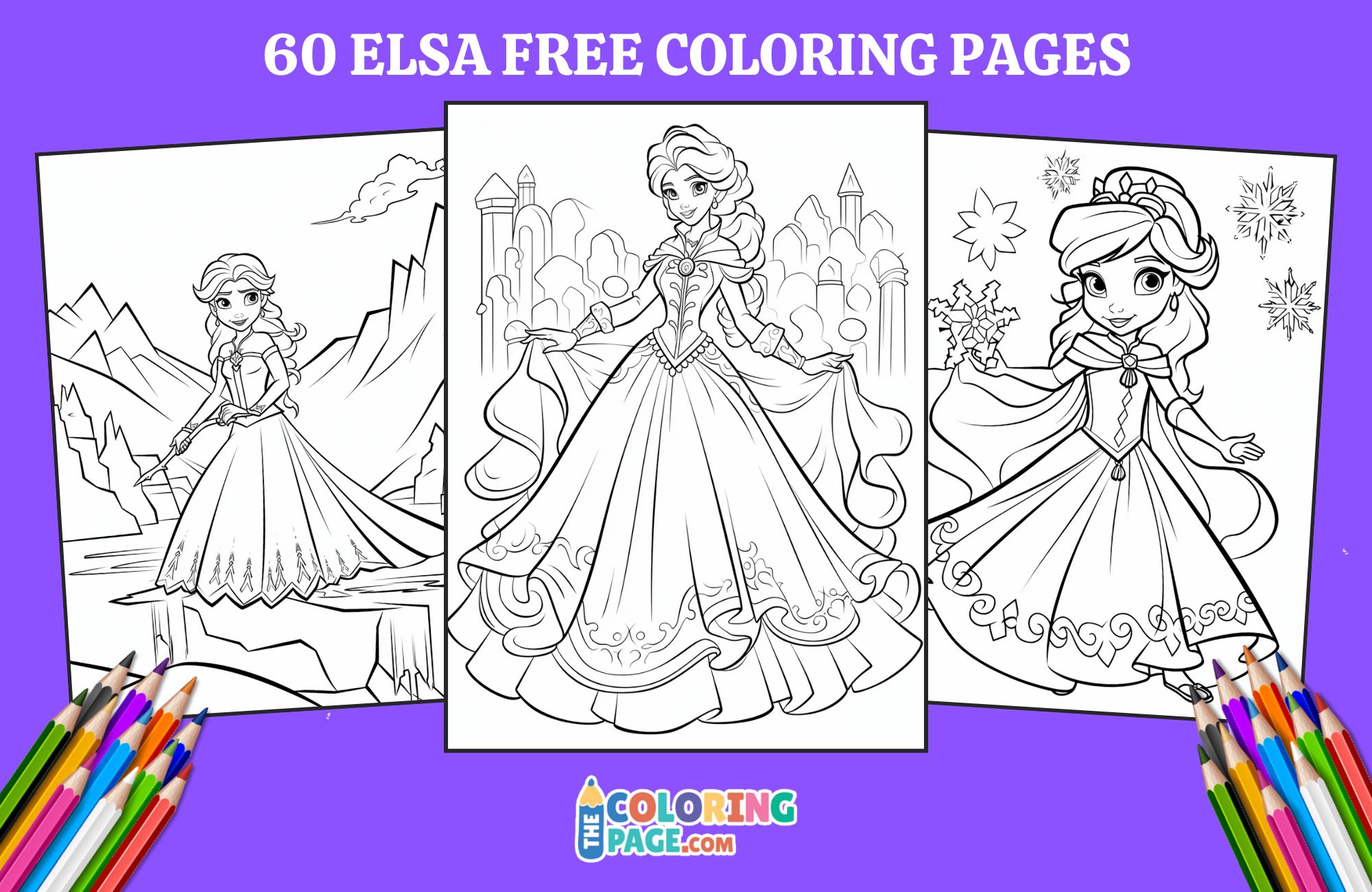 60 Elsa Coloring Pages for kids