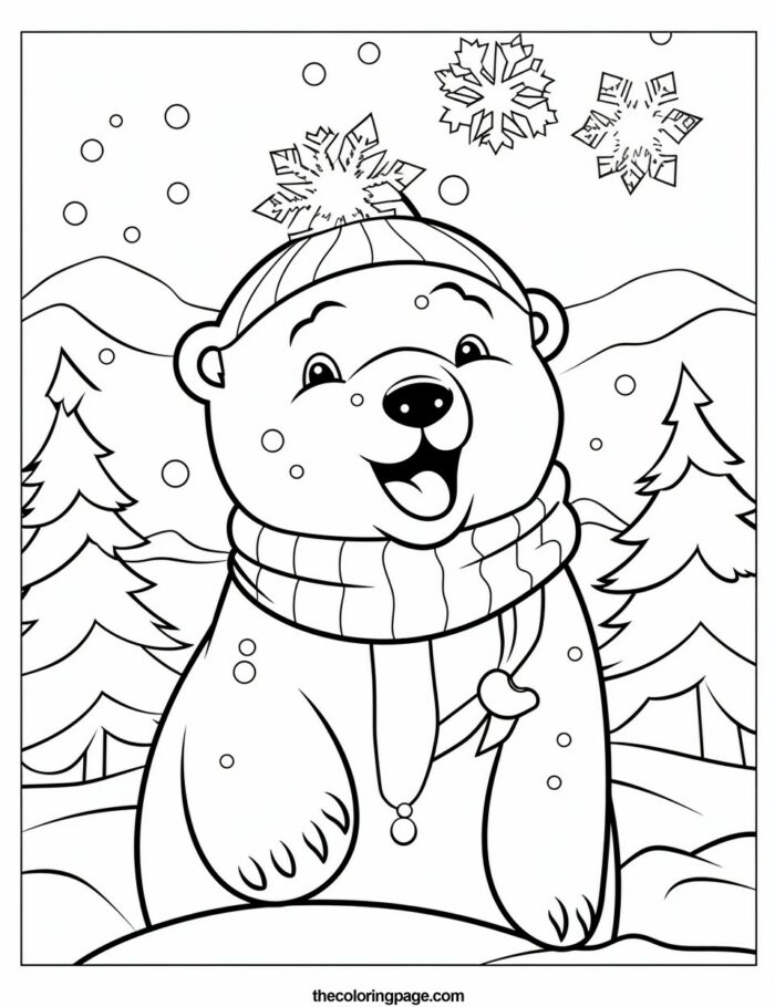 10 Polar Bear Christmas Coloring Pages to Spread Holiday Cheer