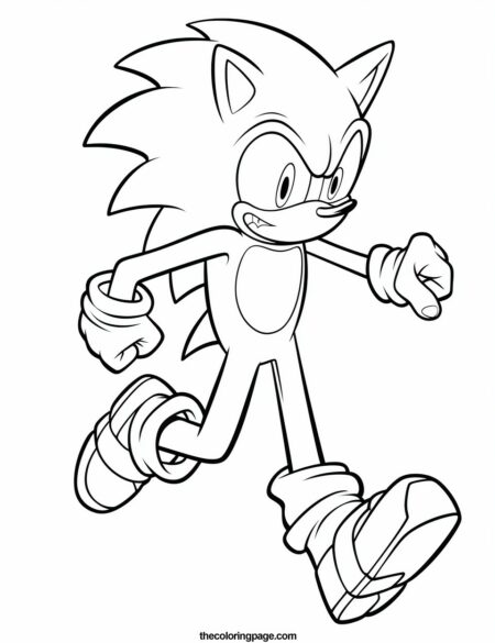 25 Sonic Coloring Pages for kids - Free Download