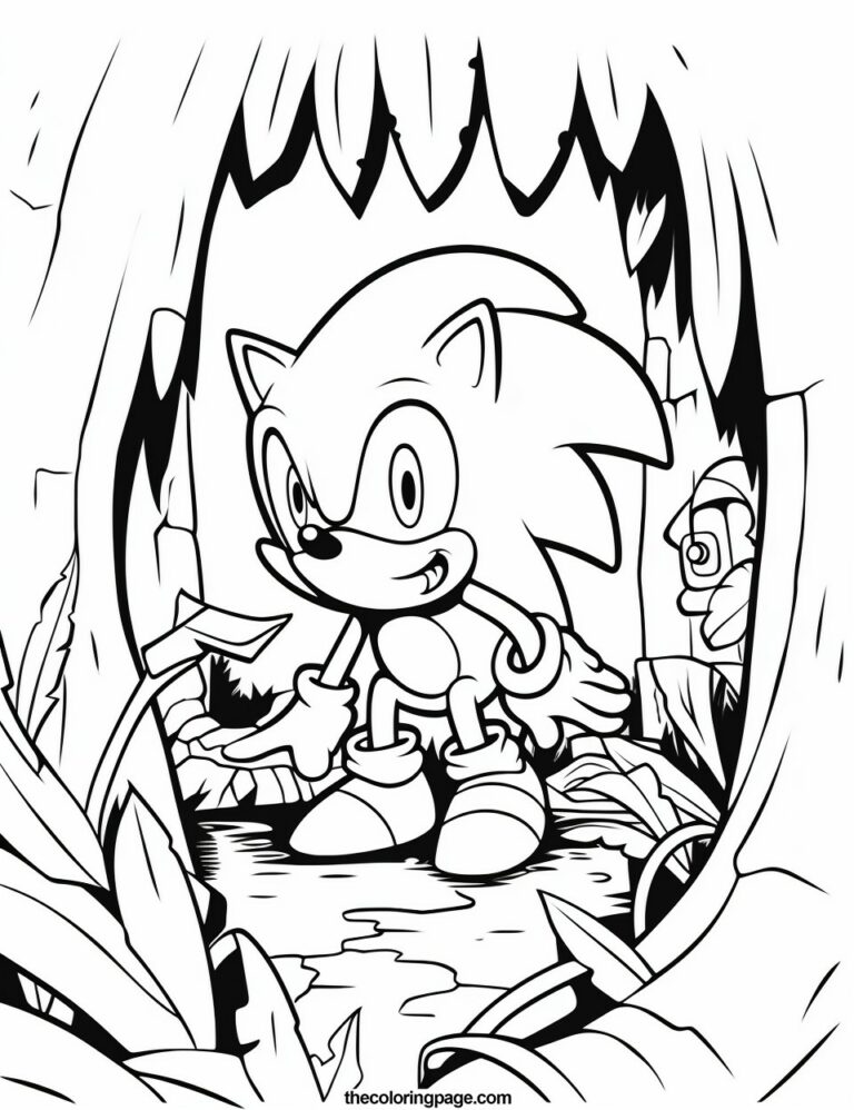 25 Sonic Coloring Pages for kids - Free Download