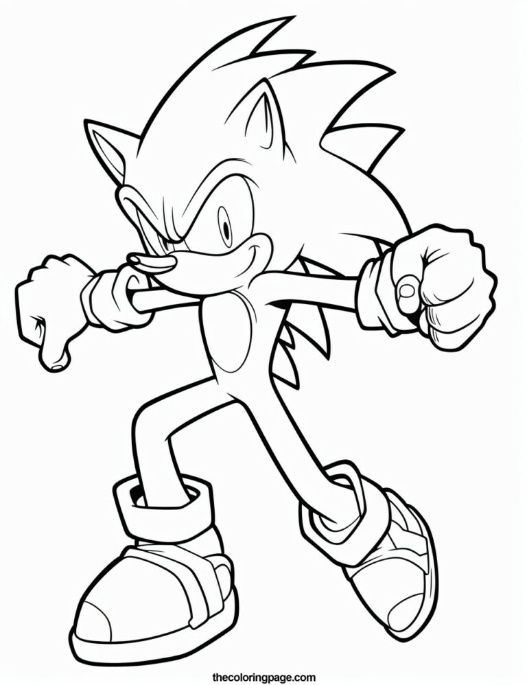 25 Sonic Coloring Pages for kids - Free Download