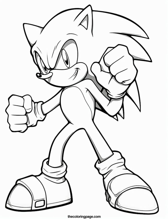 25 Sonic Coloring Pages for kids - Free Download