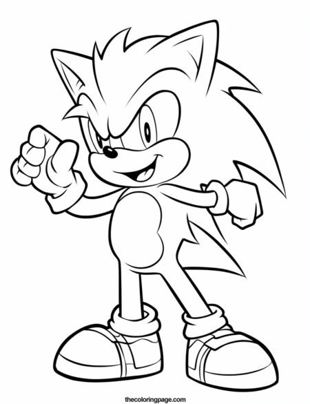 25 Sonic Coloring Pages for kids - Free Download