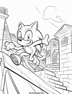 25 Sonic Coloring Pages for kids - Free Download