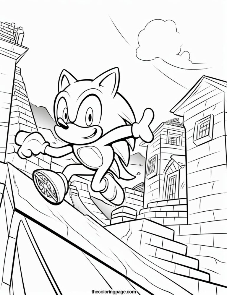 25 Sonic Coloring Pages for kids Free Download