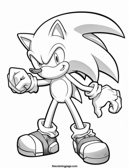 25 Sonic Coloring Pages for kids - Free Download