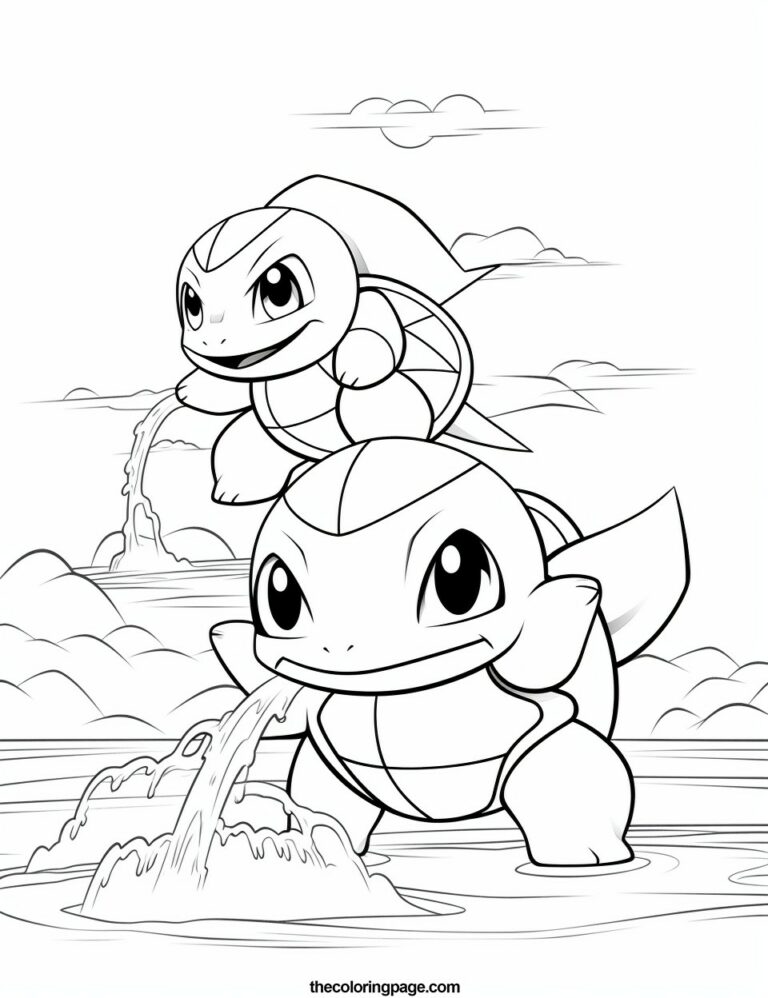 40 Free Squirtle Coloring Pages for kids - Free & Easy Download