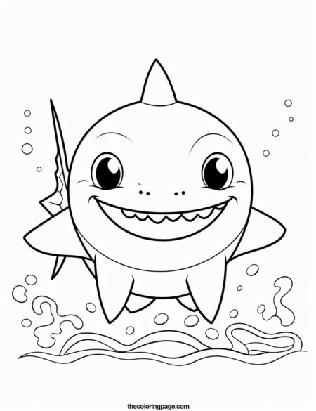 25 Baby Shark Coloring Pages - Free Download - Thecoloringpage