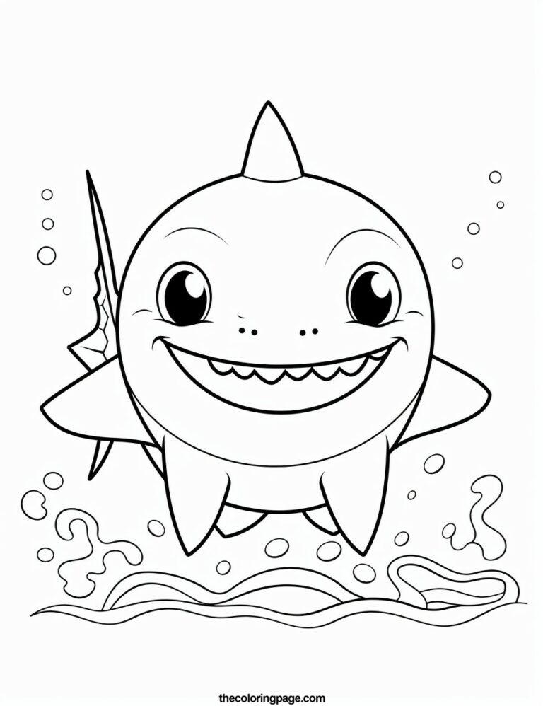 25 Baby Shark Coloring Pages - Free Download - TheColoringPage