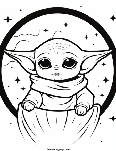 25 Baby Yoda Coloring Pages for kids - Free Download - TheColoringPage