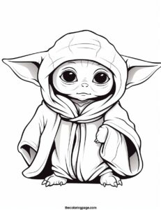 25 Baby Yoda Coloring Pages for kids - Free Download - TheColoringPage