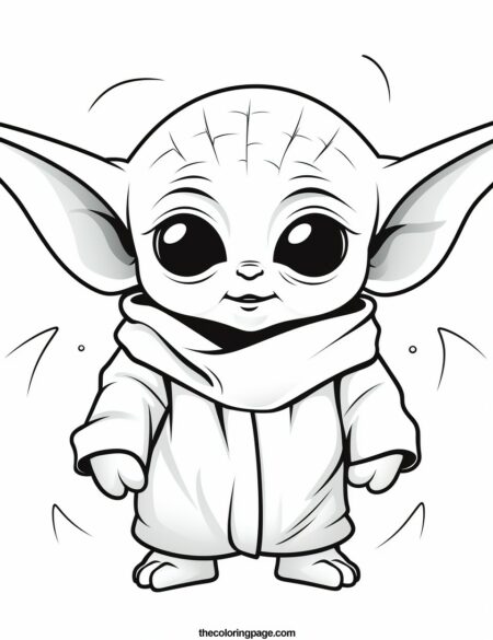 25 Baby Yoda Coloring Pages for kids - Free Download - TheColoringPage