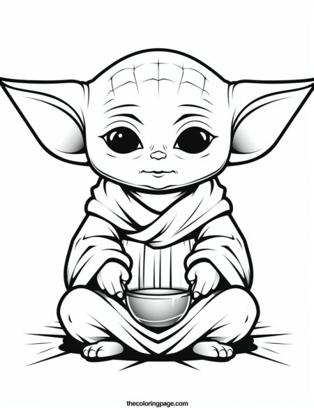 25 Baby Yoda Coloring Pages for kids - Free Download - TheColoringPage