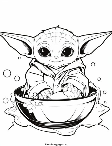 25 Baby Yoda Coloring Pages for kids - Free Download - TheColoringPage