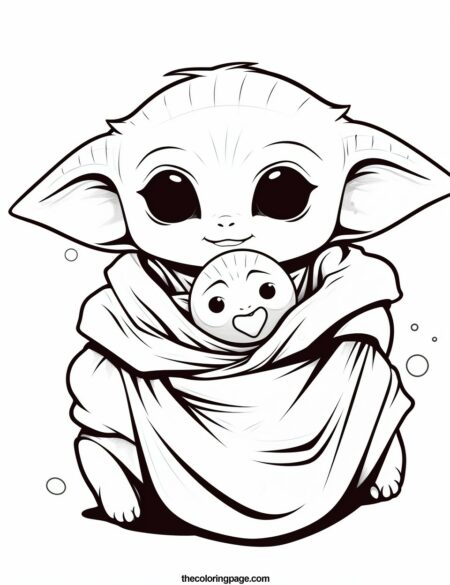 25 Baby Yoda Coloring Pages for kids - Free Download - TheColoringPage