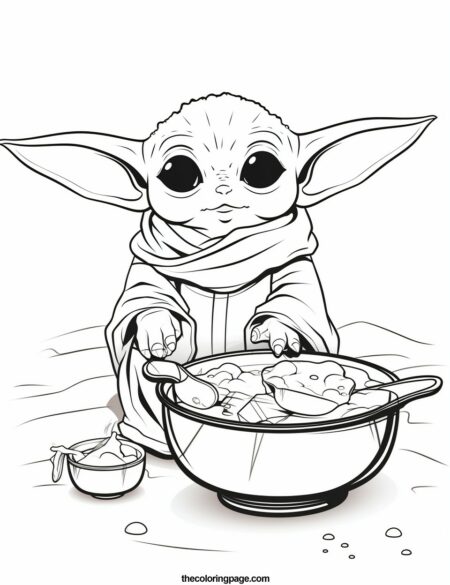 25 Baby Yoda Coloring Pages for kids - Free Download - TheColoringPage