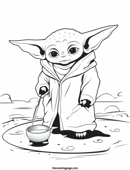 25 Baby Yoda Coloring Pages for kids - Free Download - TheColoringPage