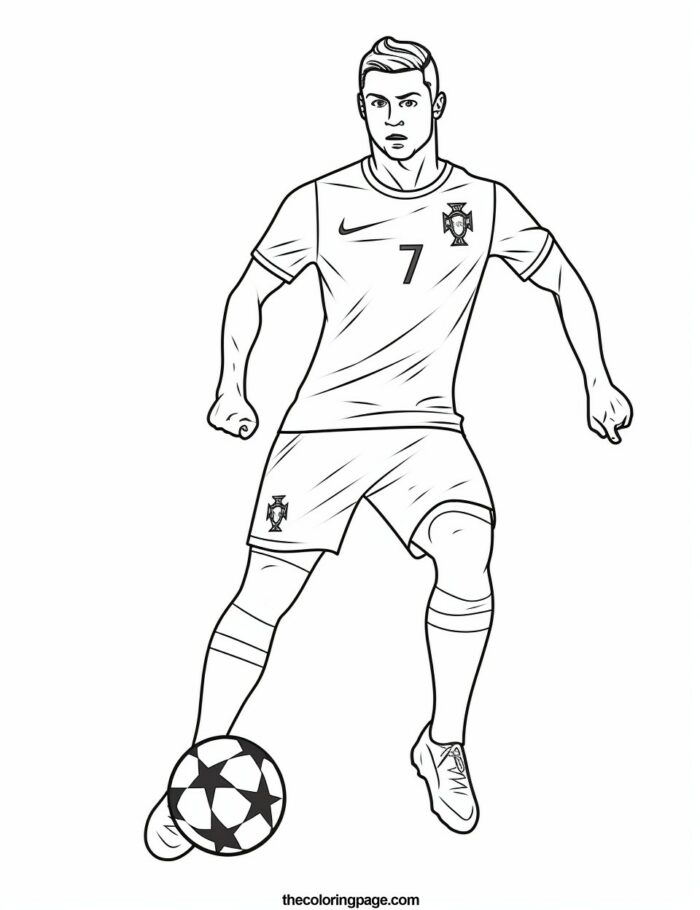 25 Free Cristiano Ronaldo Coloring Pages for kids - Free Download ...