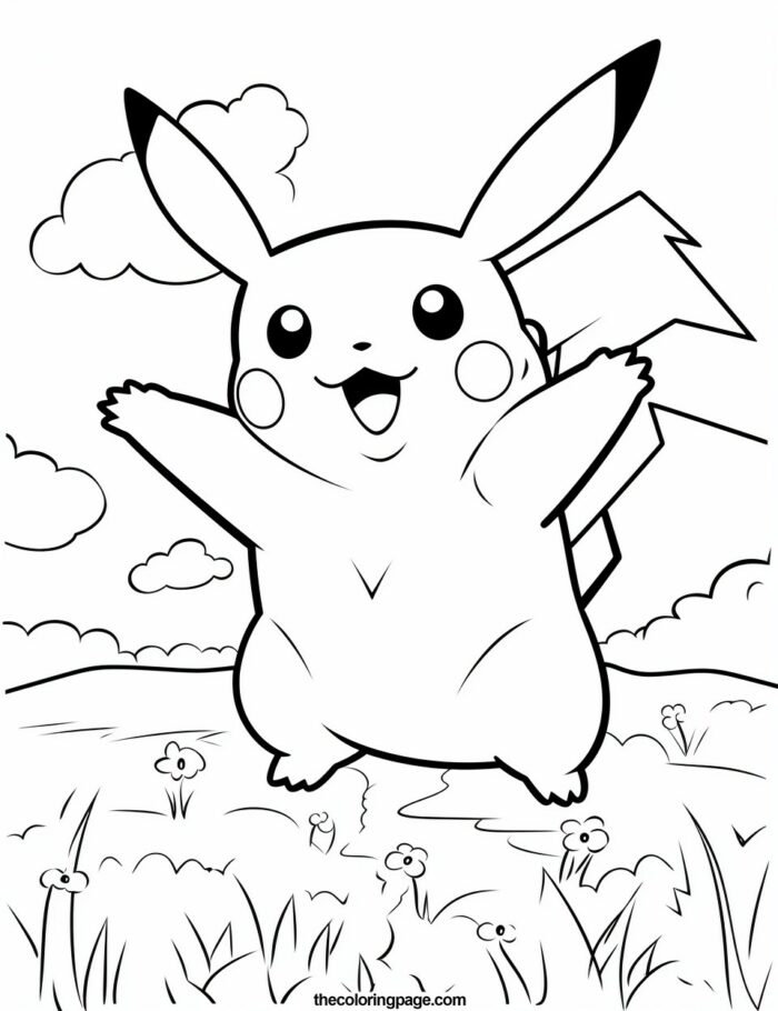 25 Pikachu Coloring Pages for kids - Free Download - TheColoringPage