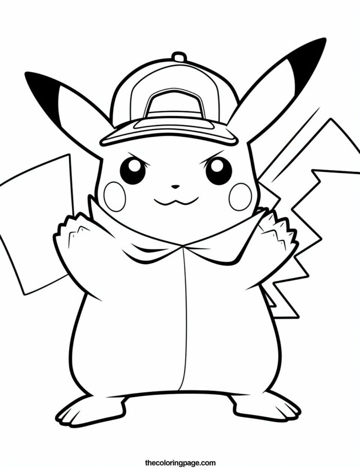 25 Pikachu Coloring Pages for kids - Free Download - TheColoringPage