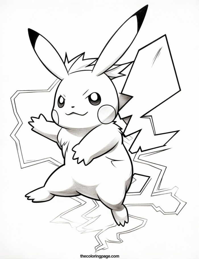 25 Pikachu Coloring Pages for kids - Free Download - TheColoringPage