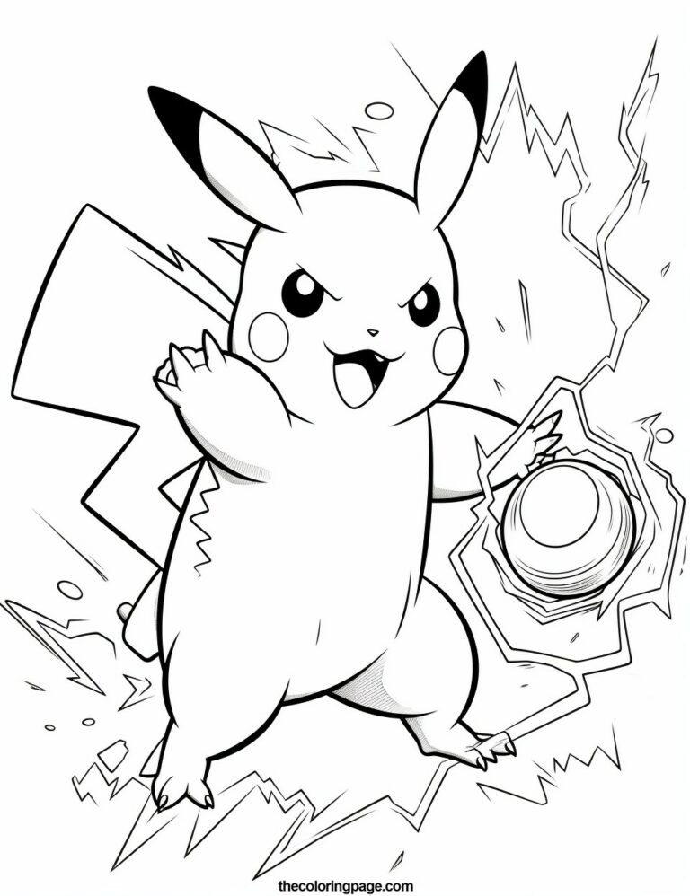 25 Pikachu Coloring Pages for kids - Free Download - TheColoringPage