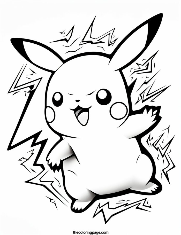 25 Pikachu Coloring Pages for kids - Free Download - TheColoringPage