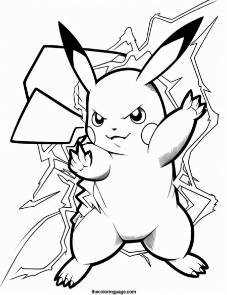 25 Pikachu Coloring Pages for kids - Free Download - TheColoringPage