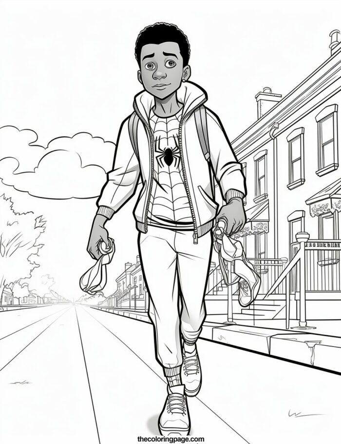 25 Free Spider-Man Miles Morales Coloring Pages for kids - Free ...