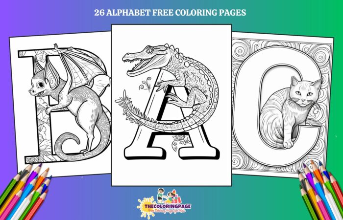 26 Free Alphabet Coloring Pages